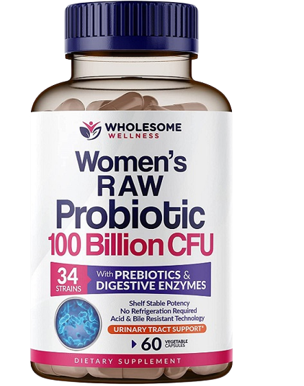 Formulated Raw Probiotics for Women 100 Billion CFUs with Prebiotics